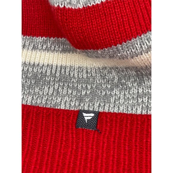 Detroit Red Wings Fanatics Striped Knit Beanie With Pom pre owned - Picture 2 of 7